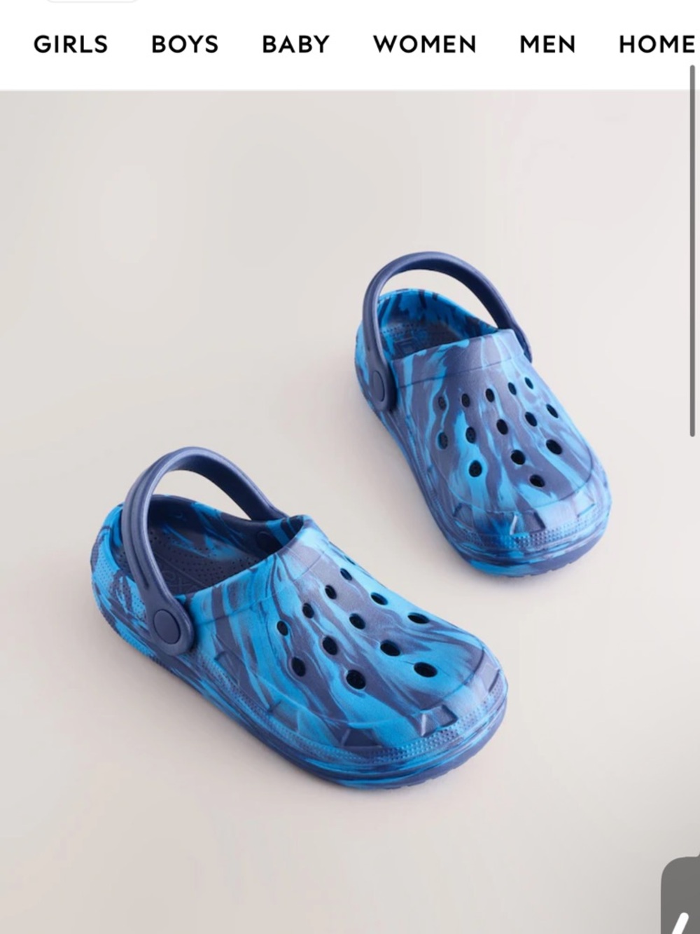 Kids Blue Marble Crocs | boys 8